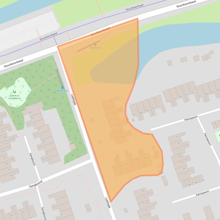 Kaart van postcodegebied 9733GJ.