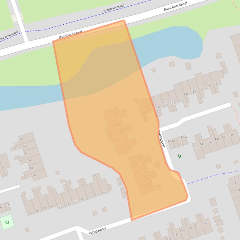 Kaart van postcodegebied 9733GR.