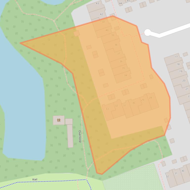 Kaart van postcodegebied 9733GW.