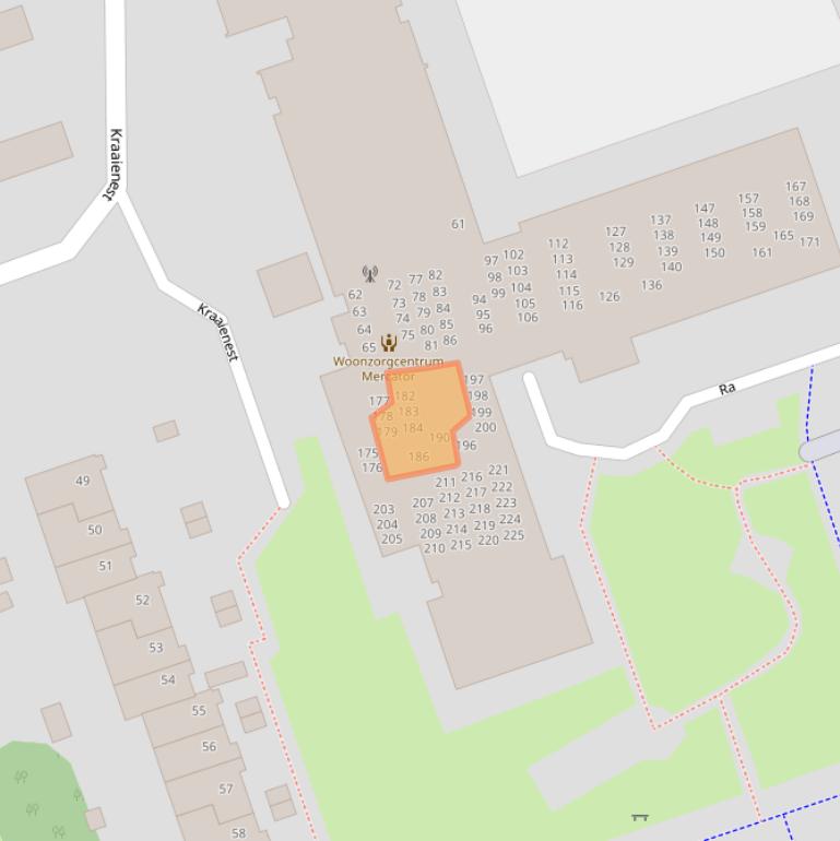 Kaart van postcodegebied 9733HN.