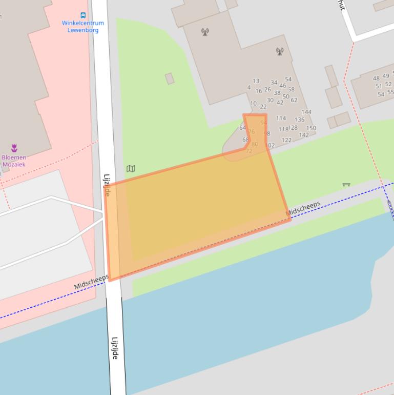 Kaart van postcodegebied 9733LD.