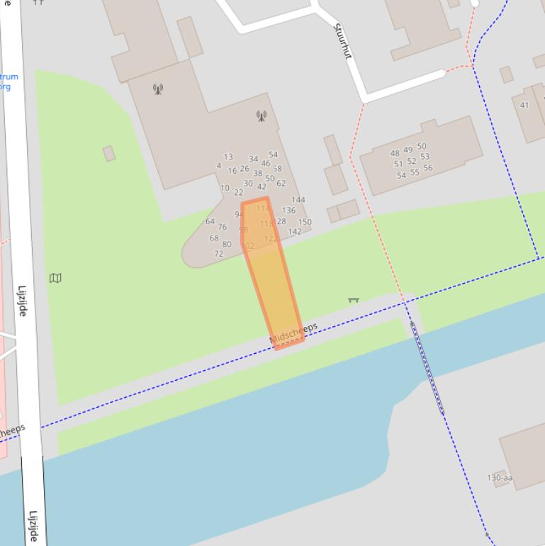 Kaart van postcodegebied 9733LE.