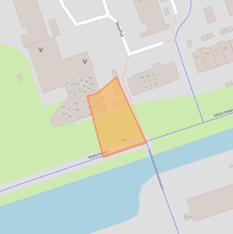 Kaart van postcodegebied 9733LG.