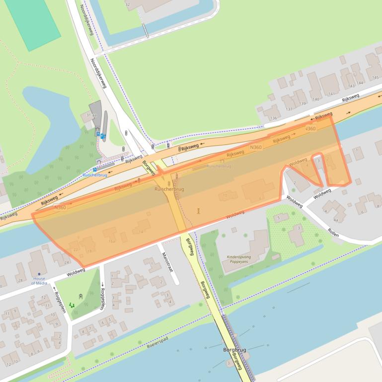 Kaart van postcodegebied 9734AC.