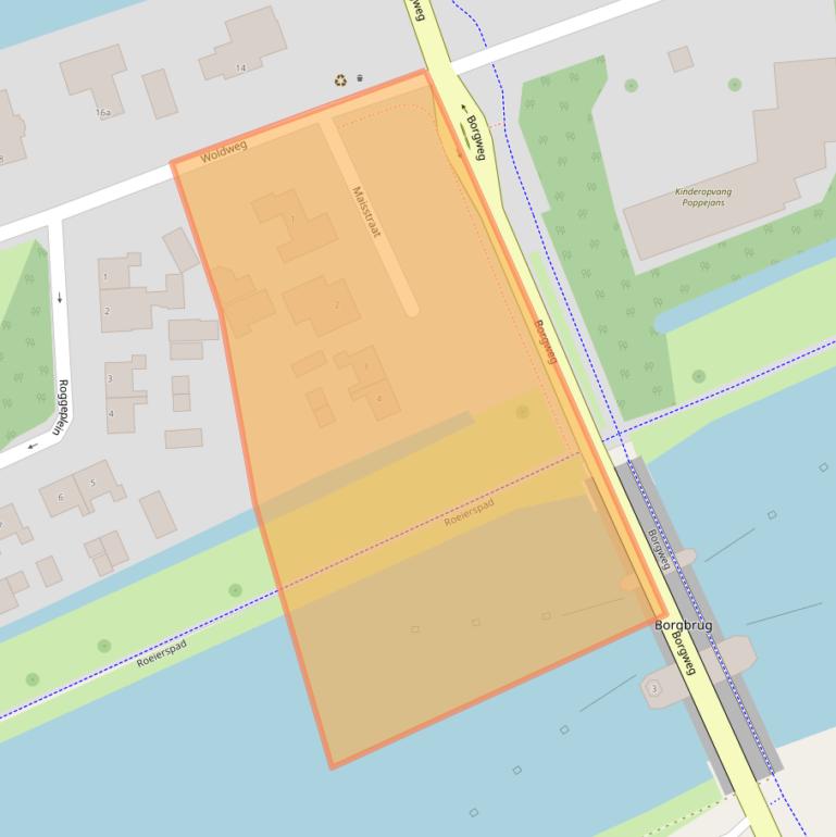 Kaart van postcodegebied 9734AH.