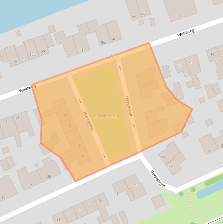 Kaart van postcodegebied 9734AK.