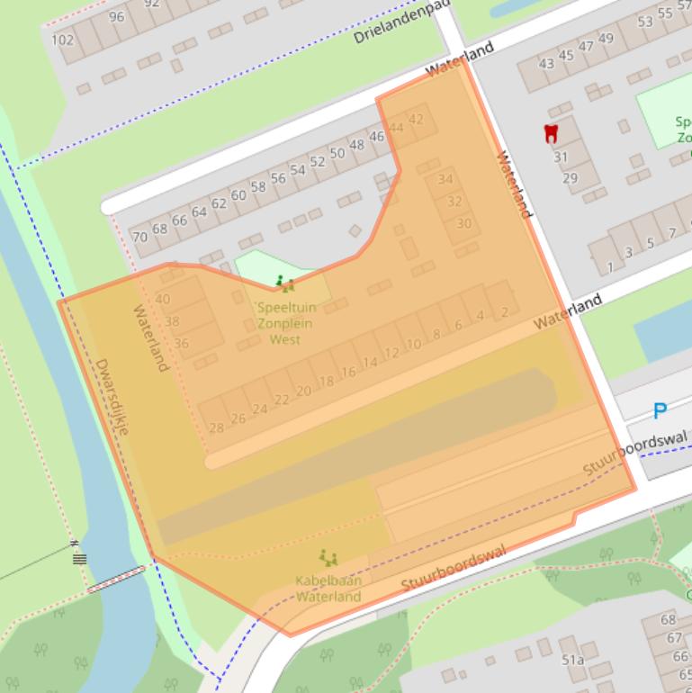 Kaart van postcodegebied 9734BH.