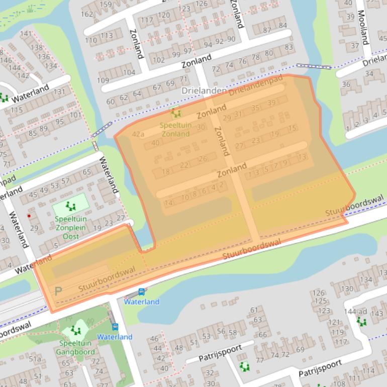 Kaart van postcodegebied 9734BL.