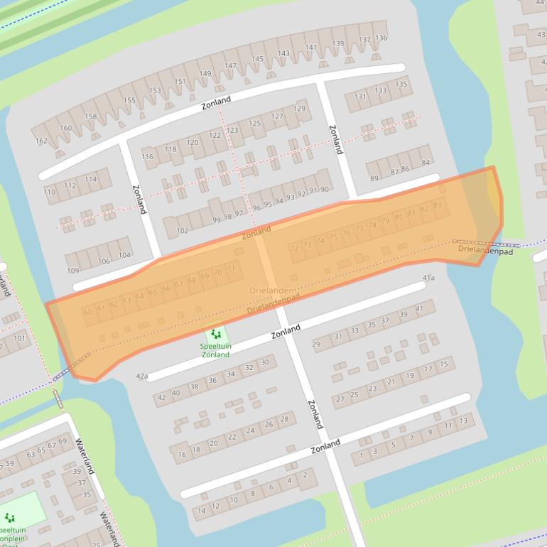 Kaart van postcodegebied 9734BM.