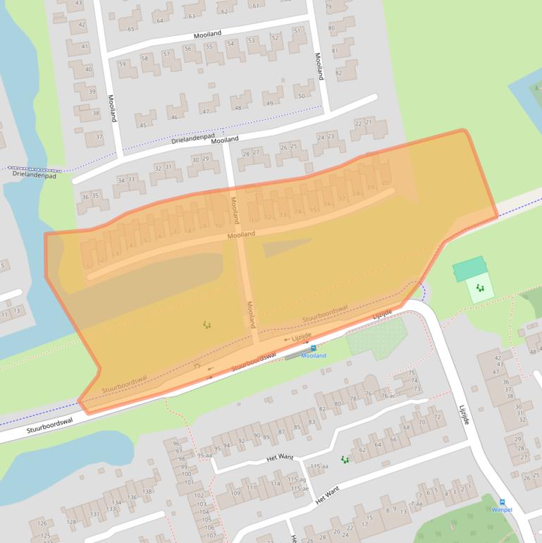Kaart van postcodegebied 9734BS.