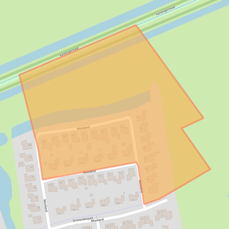 Kaart van postcodegebied 9734BW.