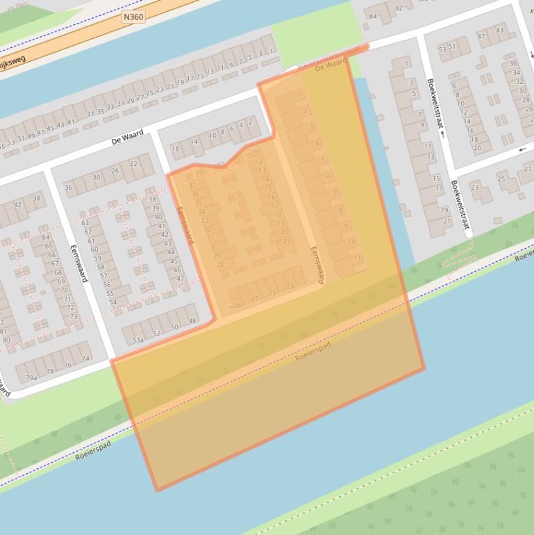 Kaart van postcodegebied 9734CA.