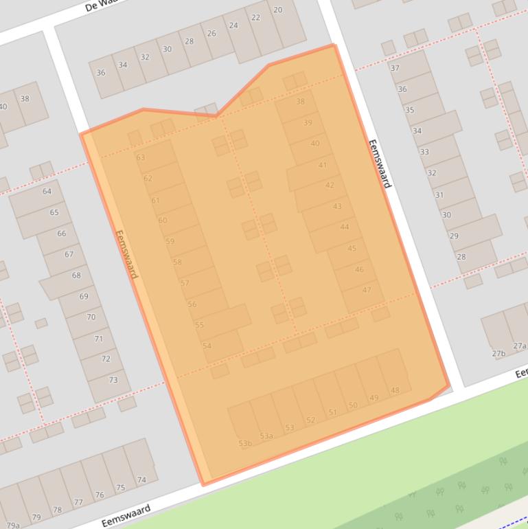 Kaart van postcodegebied 9734CB.