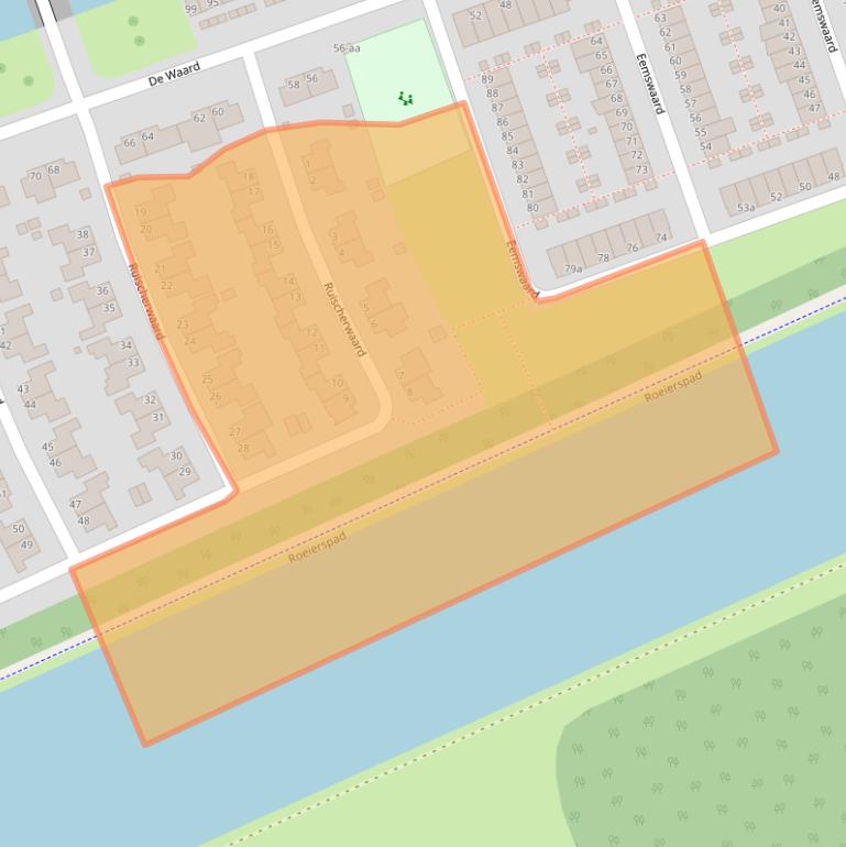 Kaart van postcodegebied 9734CD.