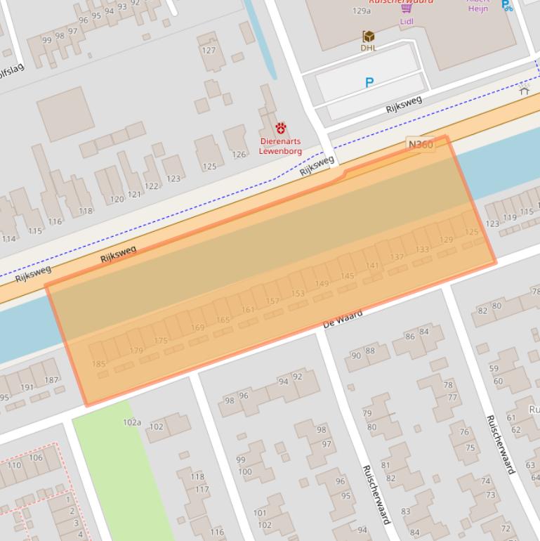 Kaart van postcodegebied 9734CX.