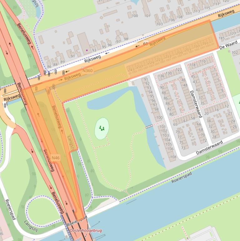 Kaart van postcodegebied 9734CZ.