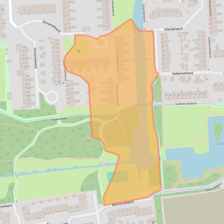 Kaart van postcodegebied 9736AP.