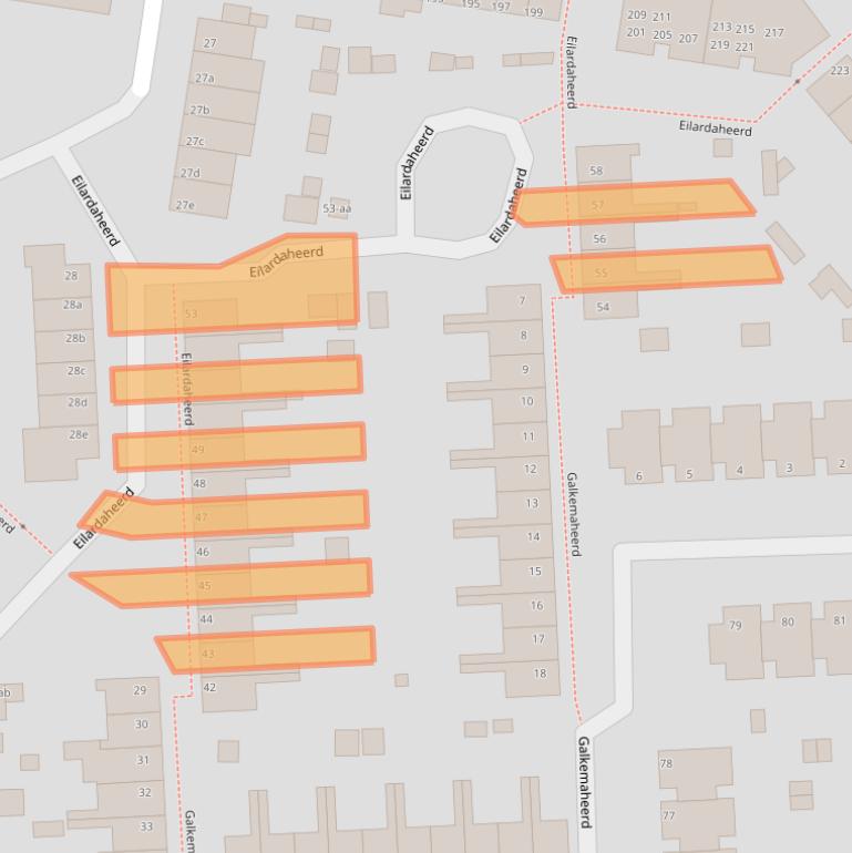 Kaart van postcodegebied 9736BB.