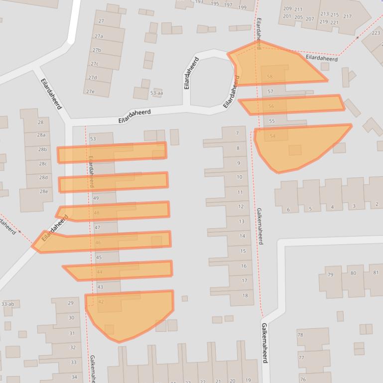 Kaart van postcodegebied 9736BD.