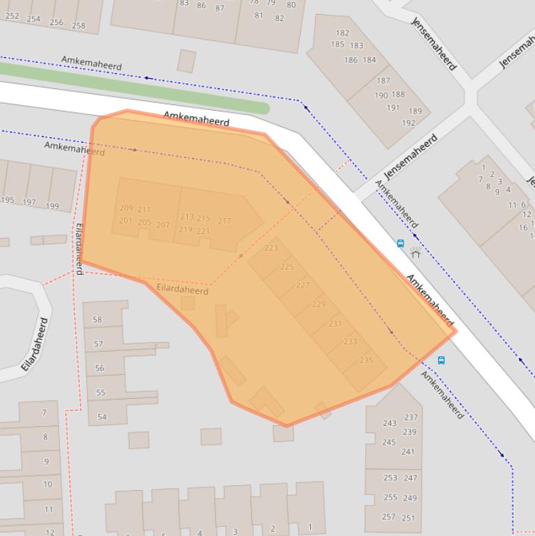 Kaart van postcodegebied 9736BS.