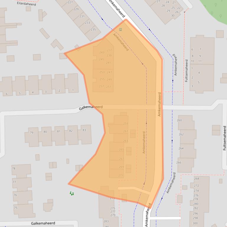 Kaart van postcodegebied 9736BT.