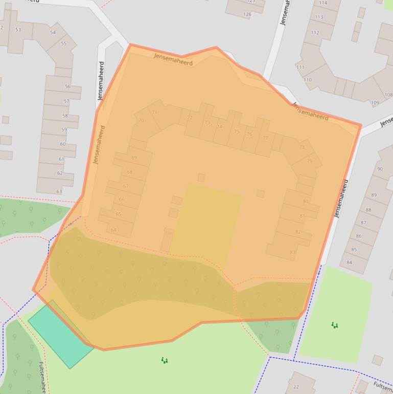 Kaart van postcodegebied 9736CE.