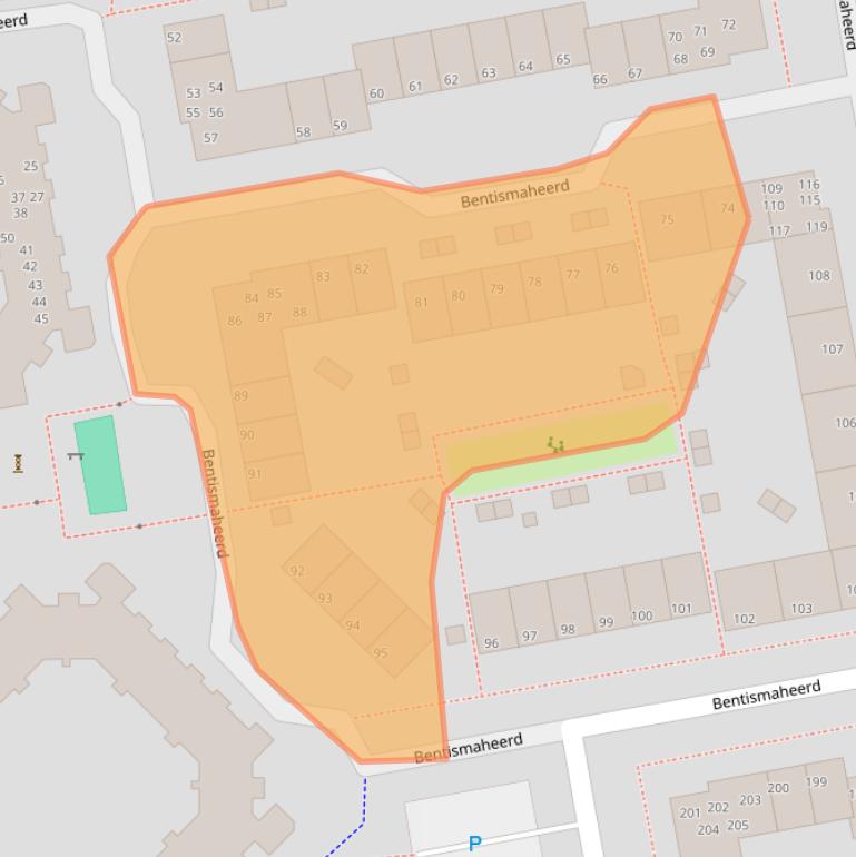 Kaart van postcodegebied 9736EE.