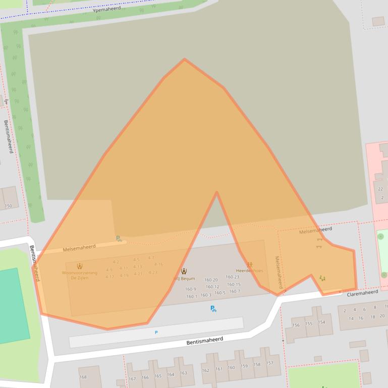 Kaart van postcodegebied 9736EN.