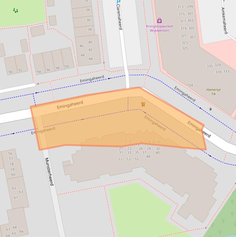 Kaart van postcodegebied 9736GD.