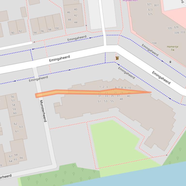 Kaart van postcodegebied 9736GE.
