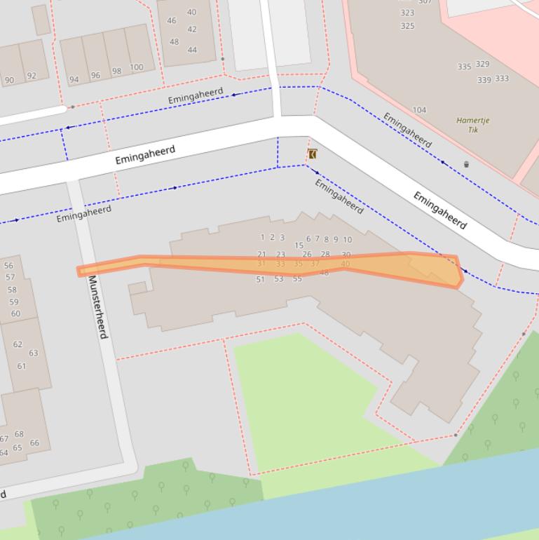 Kaart van postcodegebied 9736GG.
