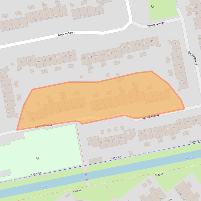 Kaart van postcodegebied 9736JD.