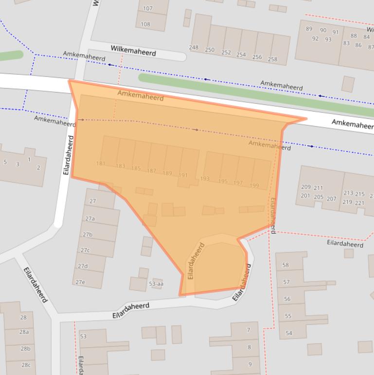 Kaart van postcodegebied 9736KX.
