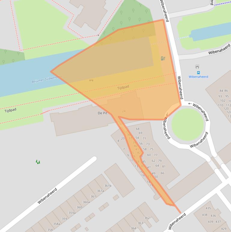 Kaart van postcodegebied 9736PB.