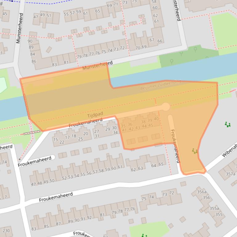 Kaart van postcodegebied 9736RC.