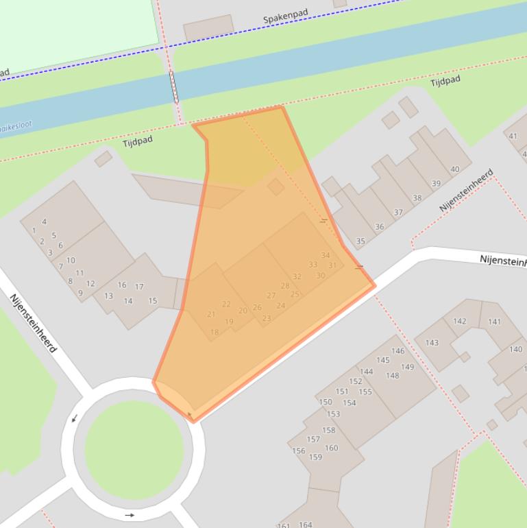 Kaart van postcodegebied 9736TB.