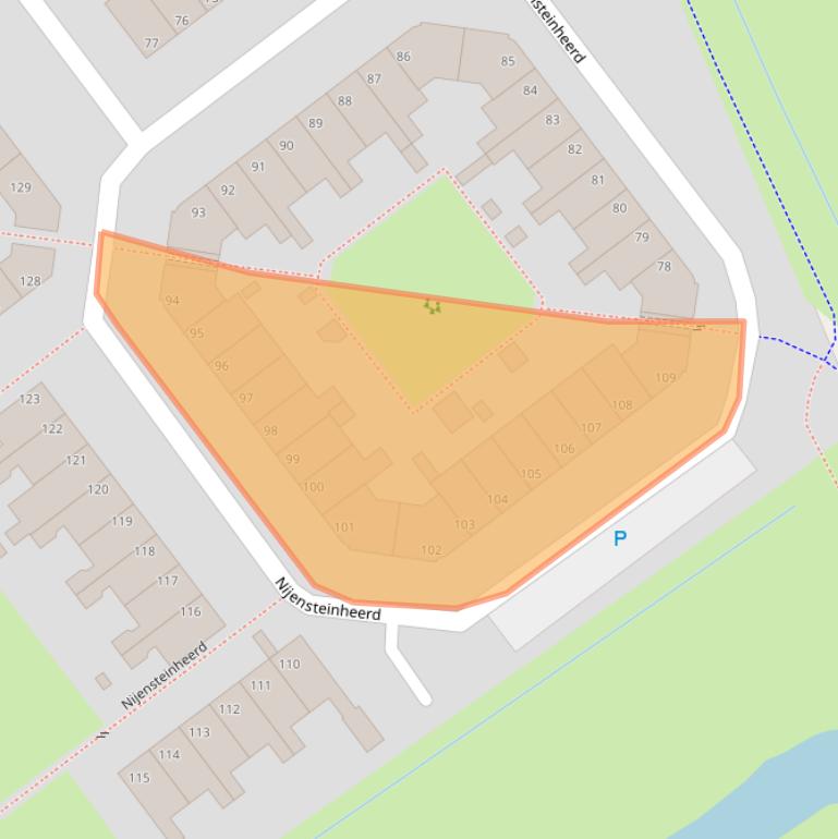 Kaart van postcodegebied 9736TH.