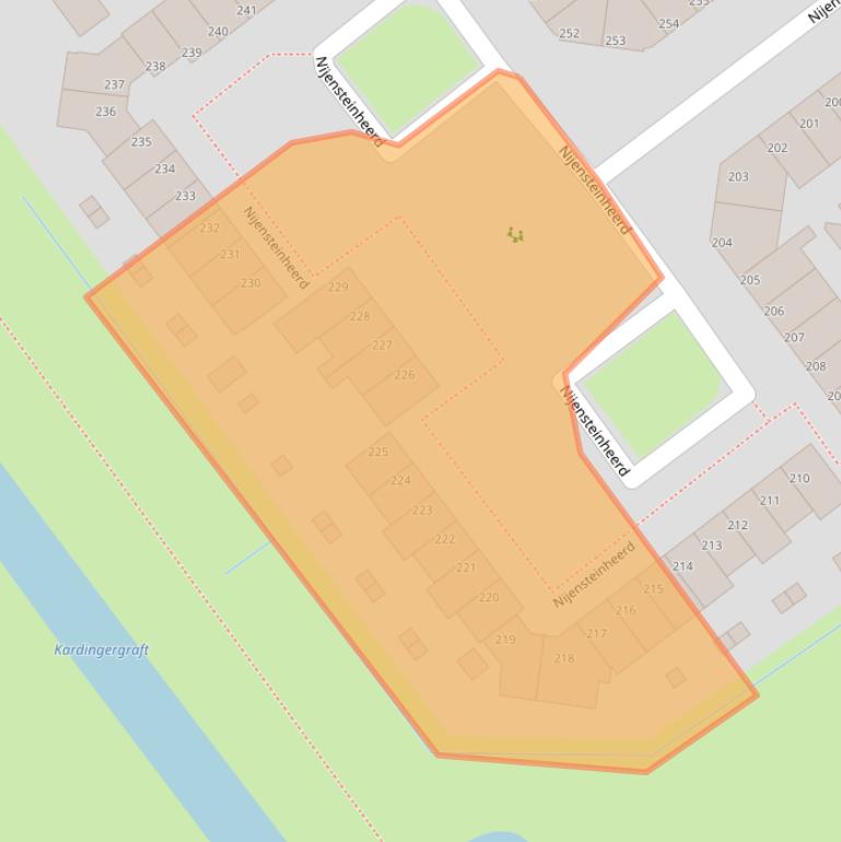 Kaart van postcodegebied 9736TR.