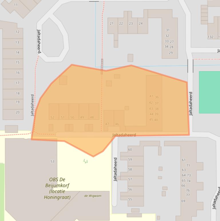 Kaart van postcodegebied 9737HB.