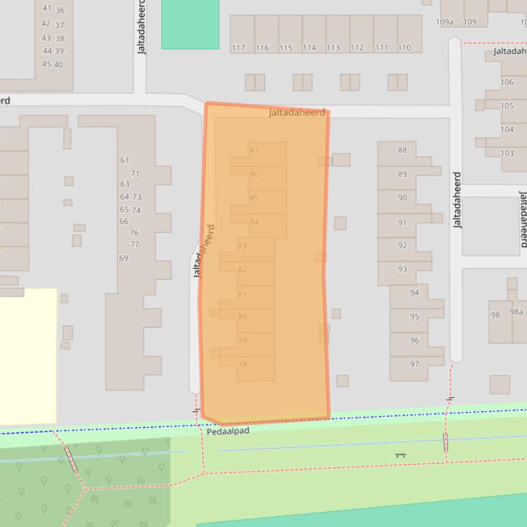 Kaart van postcodegebied 9737HD.