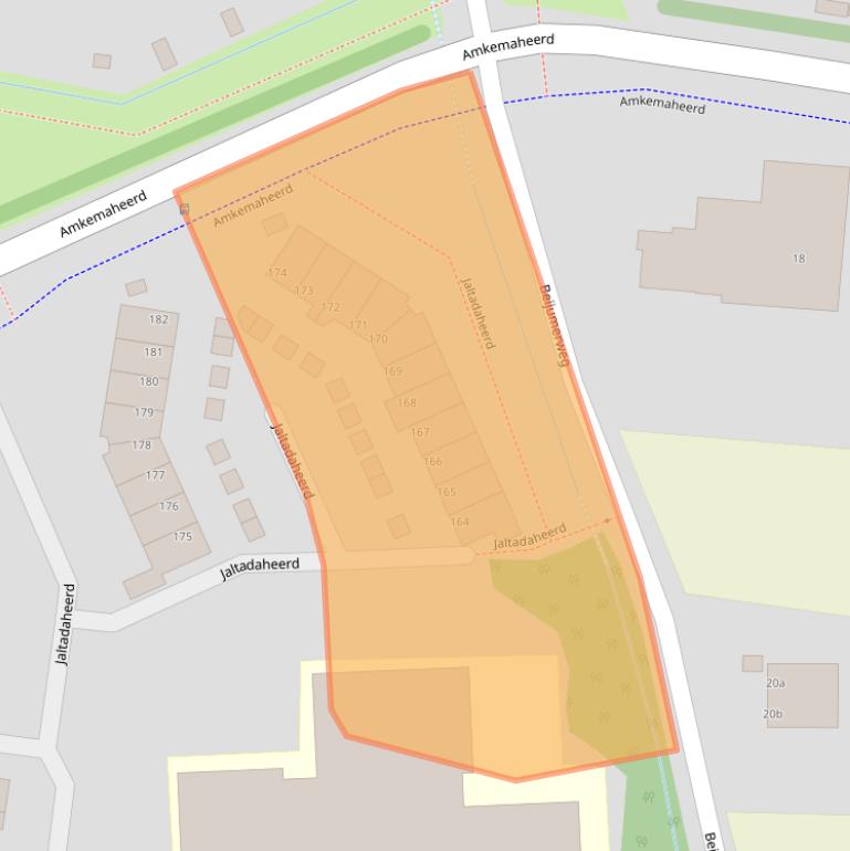 Kaart van postcodegebied 9737HL.