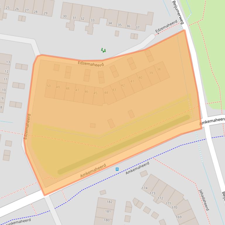 Kaart van postcodegebied 9737JC.