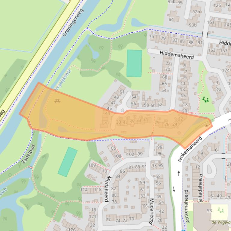 Kaart van postcodegebied 9737JP.
