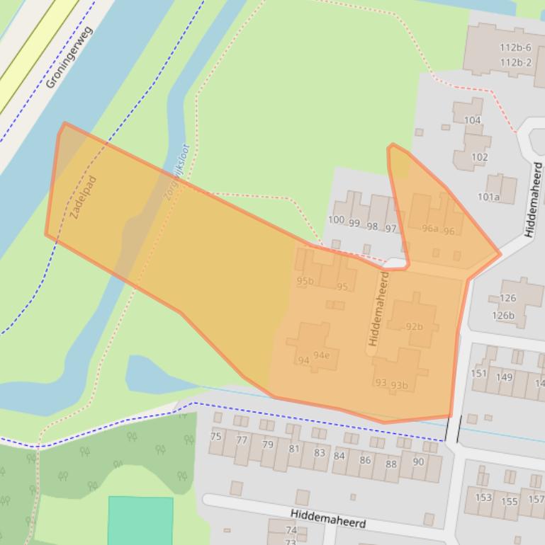 Kaart van postcodegebied 9737JW.