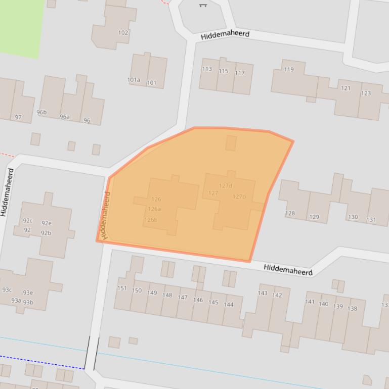 Kaart van postcodegebied 9737JZ.