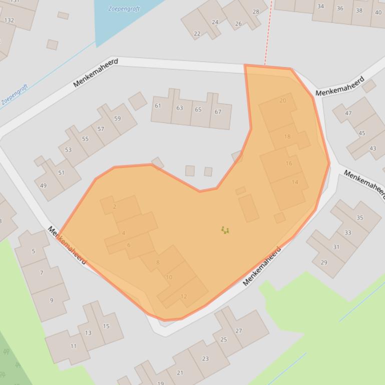 Kaart van postcodegebied 9737LD.