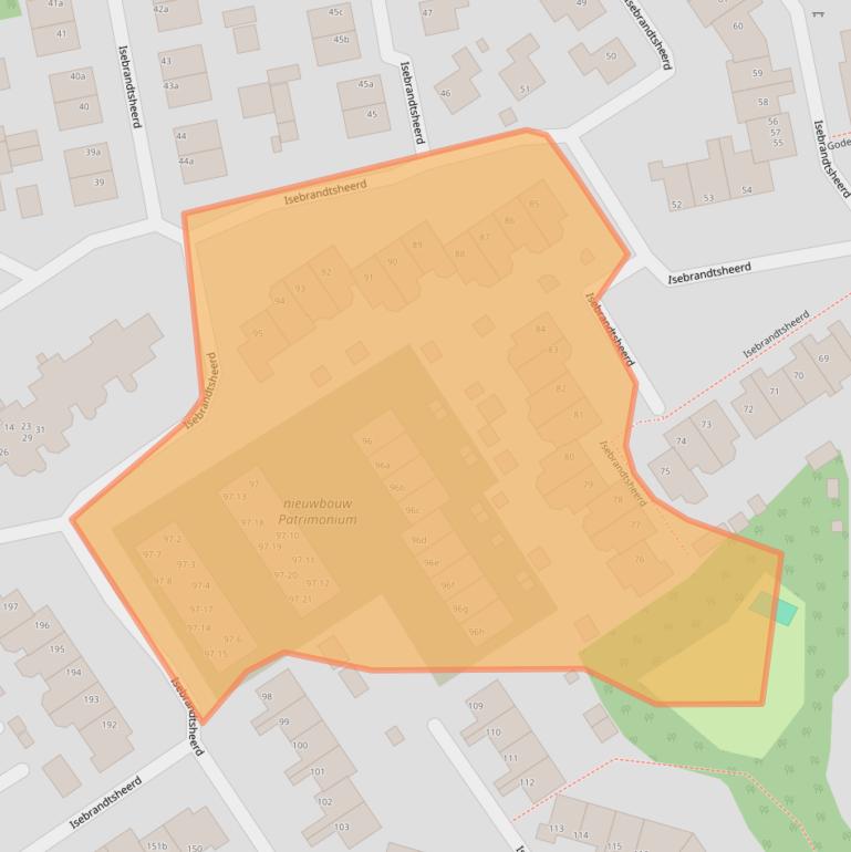 Kaart van postcodegebied 9737LK.