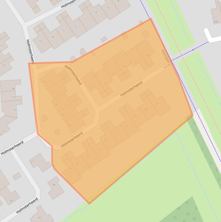 Kaart van postcodegebied 9737LT.