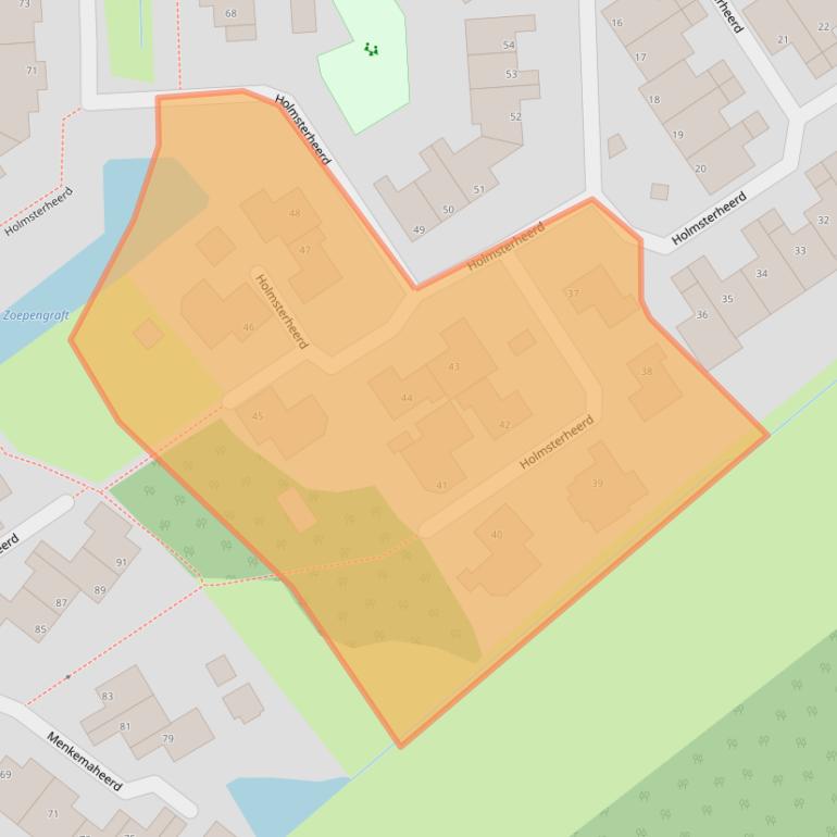 Kaart van postcodegebied 9737LV.