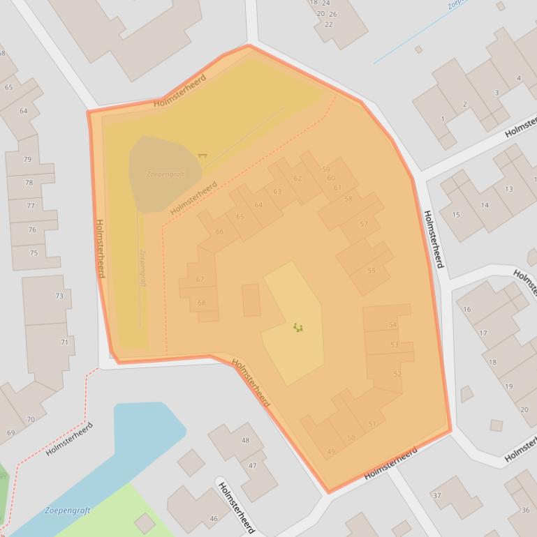 Kaart van postcodegebied 9737LW.